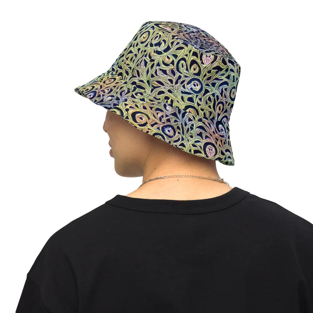 Citron Labyrinth on Reversible Bucket Hat — Back Inside
