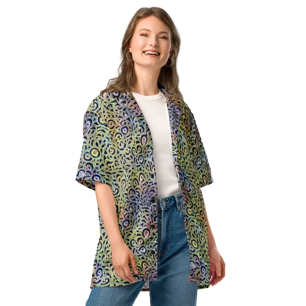 Citron Labyrinth on Button Shirt — Front