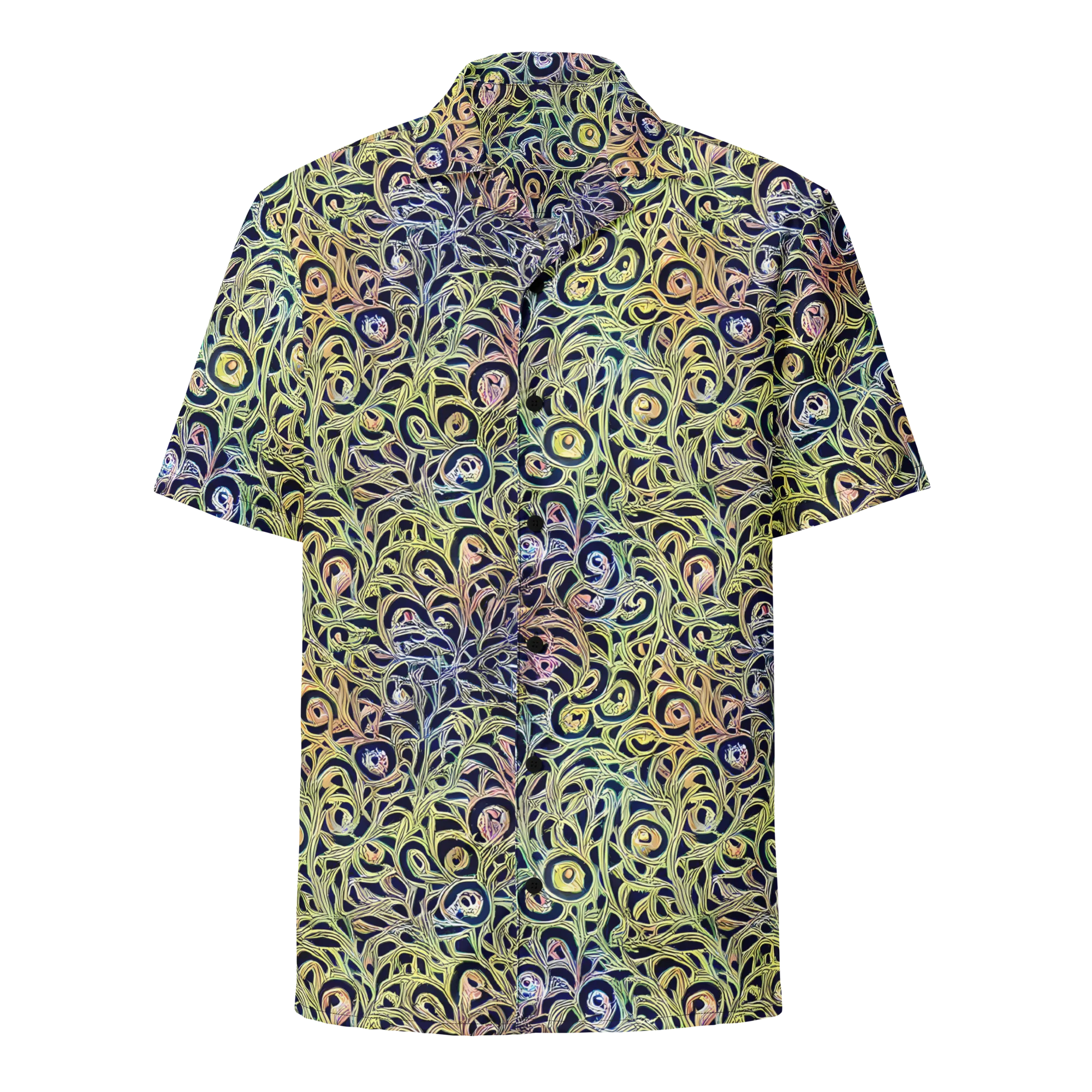 Citron Labyrinth on Button Shirt — Front