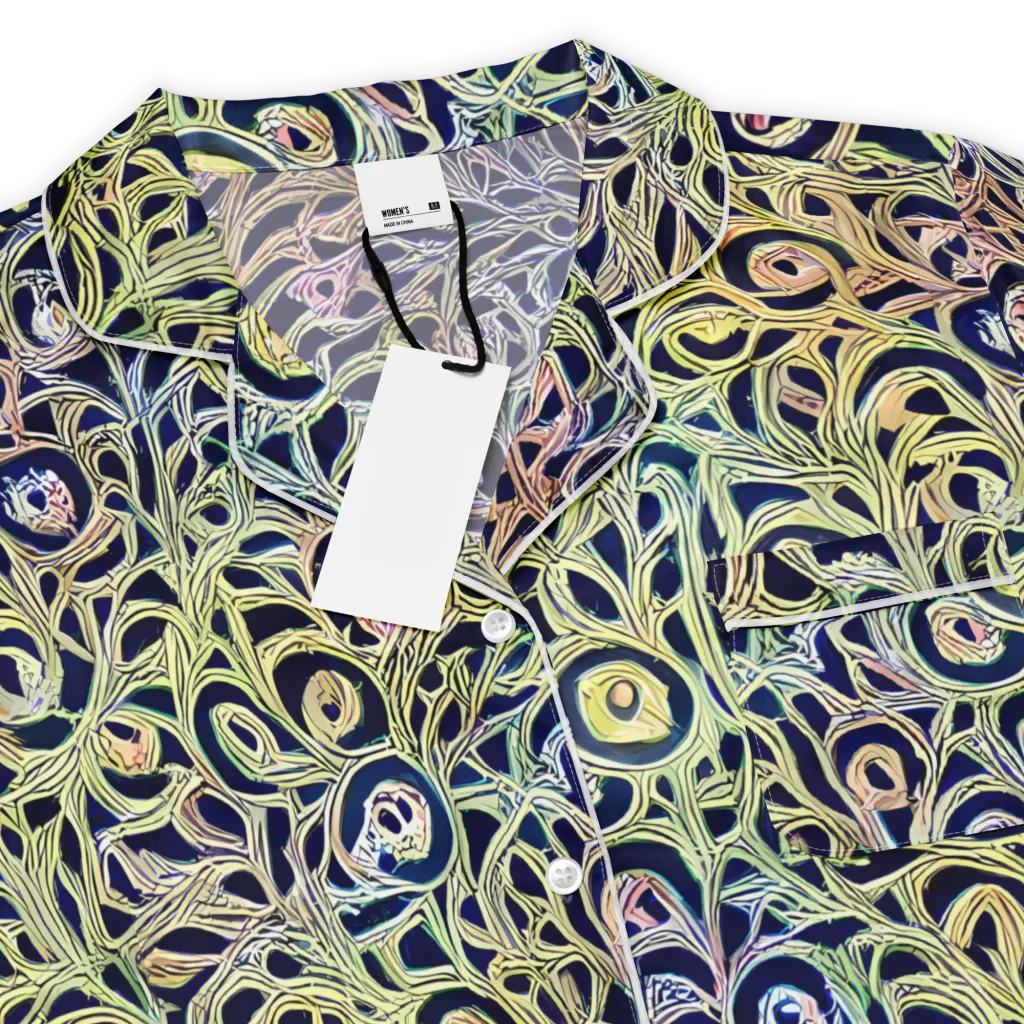 Citron Labyrinth on Women's Short Sleeve Pajama Top — Product details