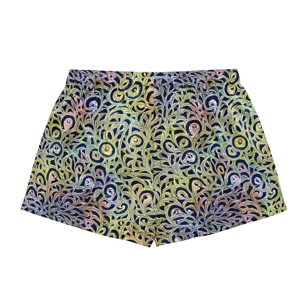 Citron Labyrinth on Women's Pajama Shorts — Back