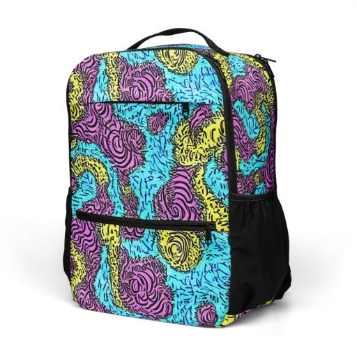 Electric Bloom Maze on a Utility Backpack