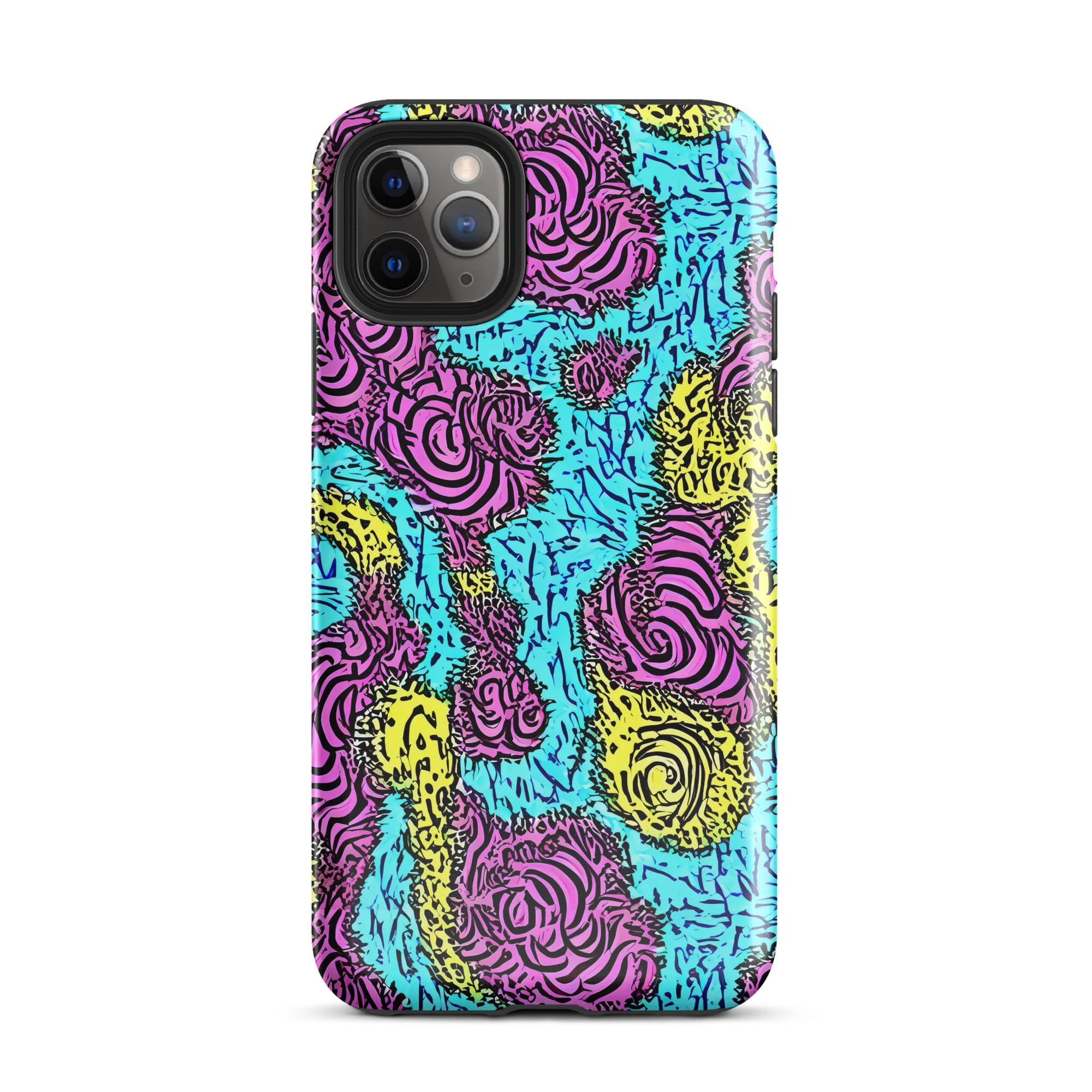 Electric Bloom Maze on Tough Case for iPhone® — Front