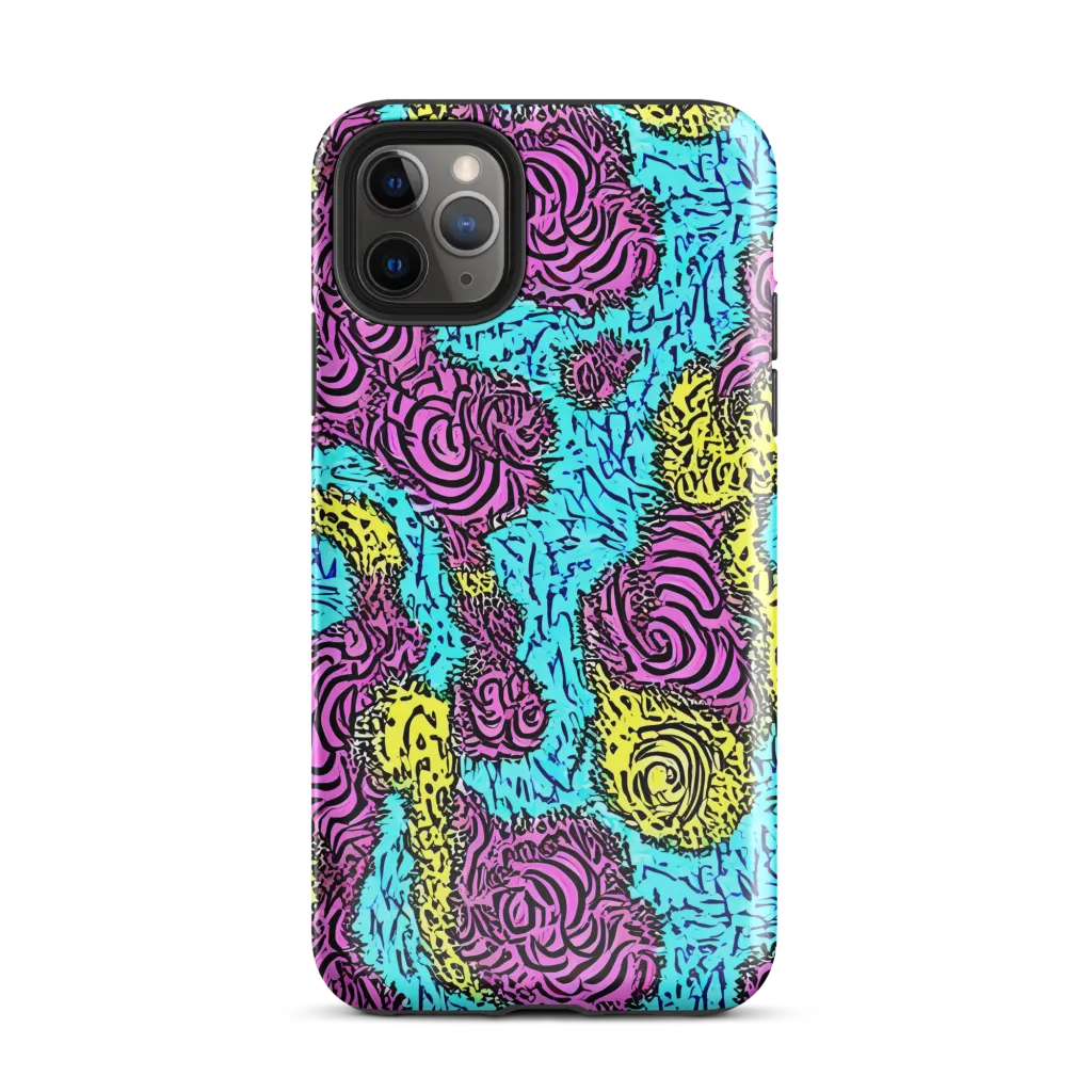 Electric Bloom Maze on Tough Case for iPhone® — Front