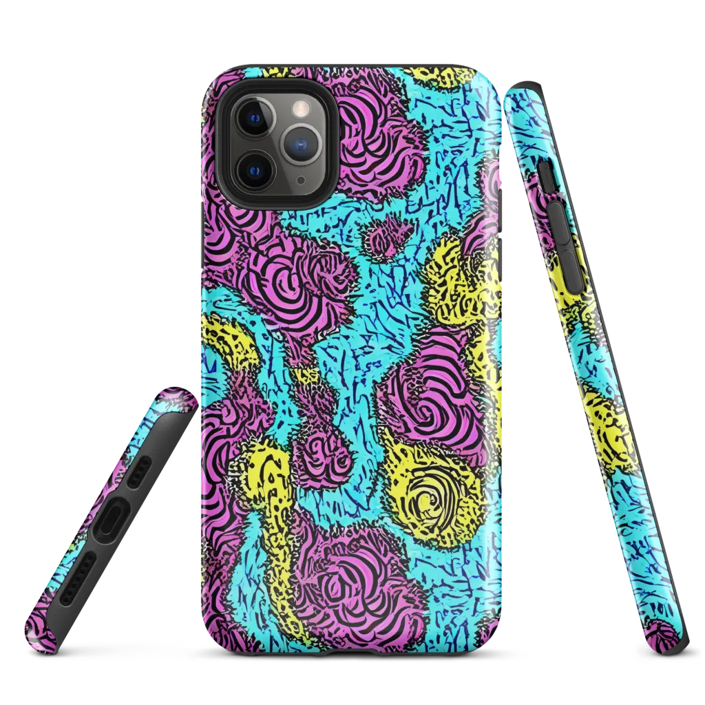 Electric Bloom Maze on Tough Case for iPhone® — Front