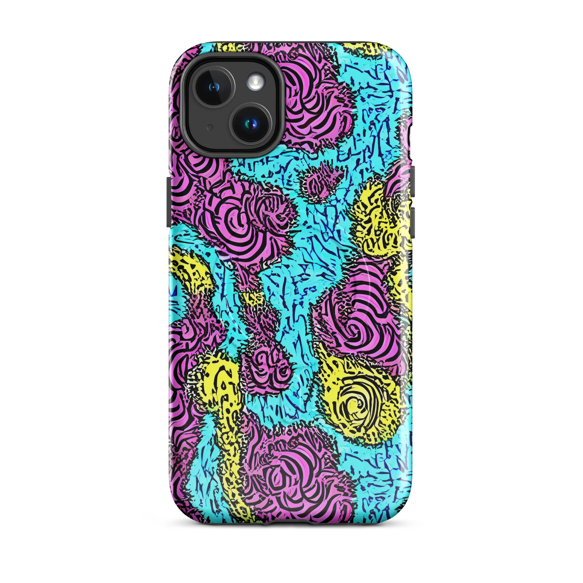 Electric Bloom Maze on MagSafe Tough Case for iPhone® — Front