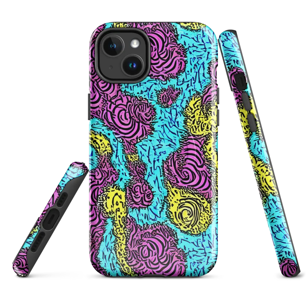 Electric Bloom Maze on MagSafe Tough Case for iPhone® — Front