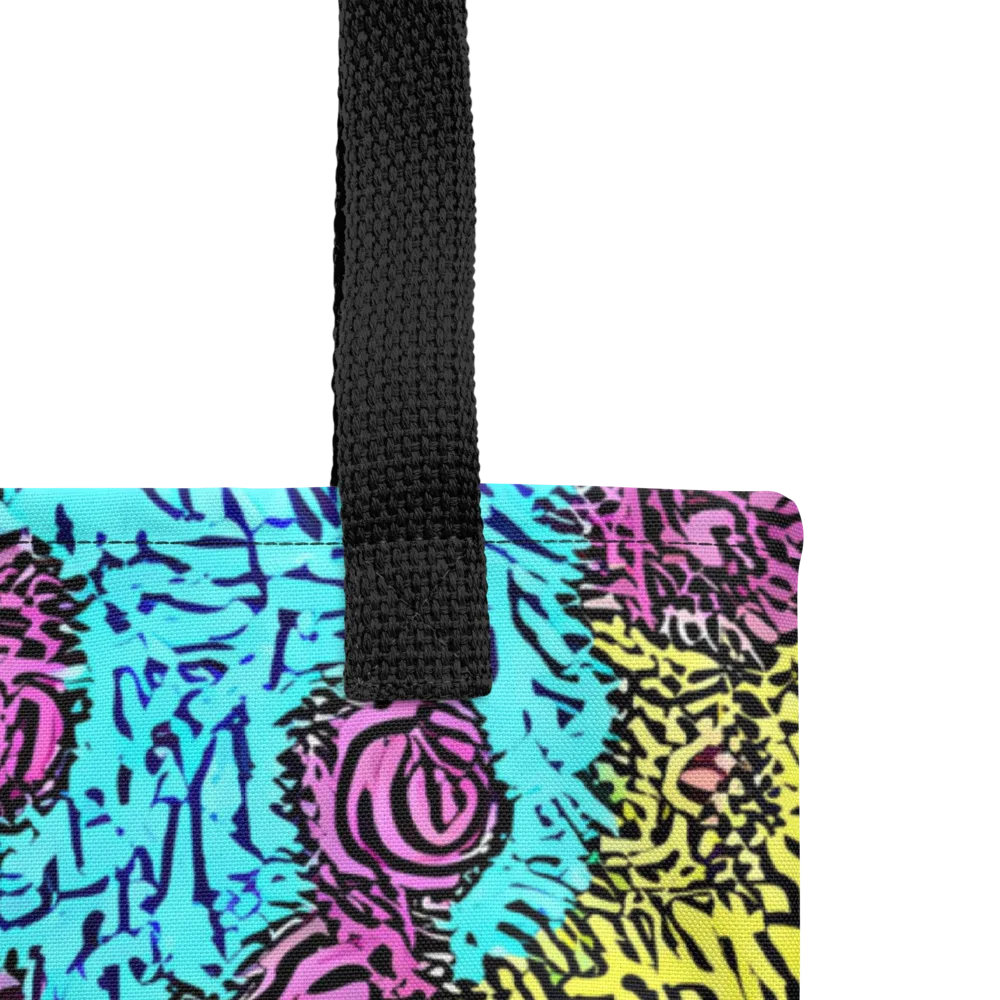 Electric Bloom Maze on Tote Bag — Product details