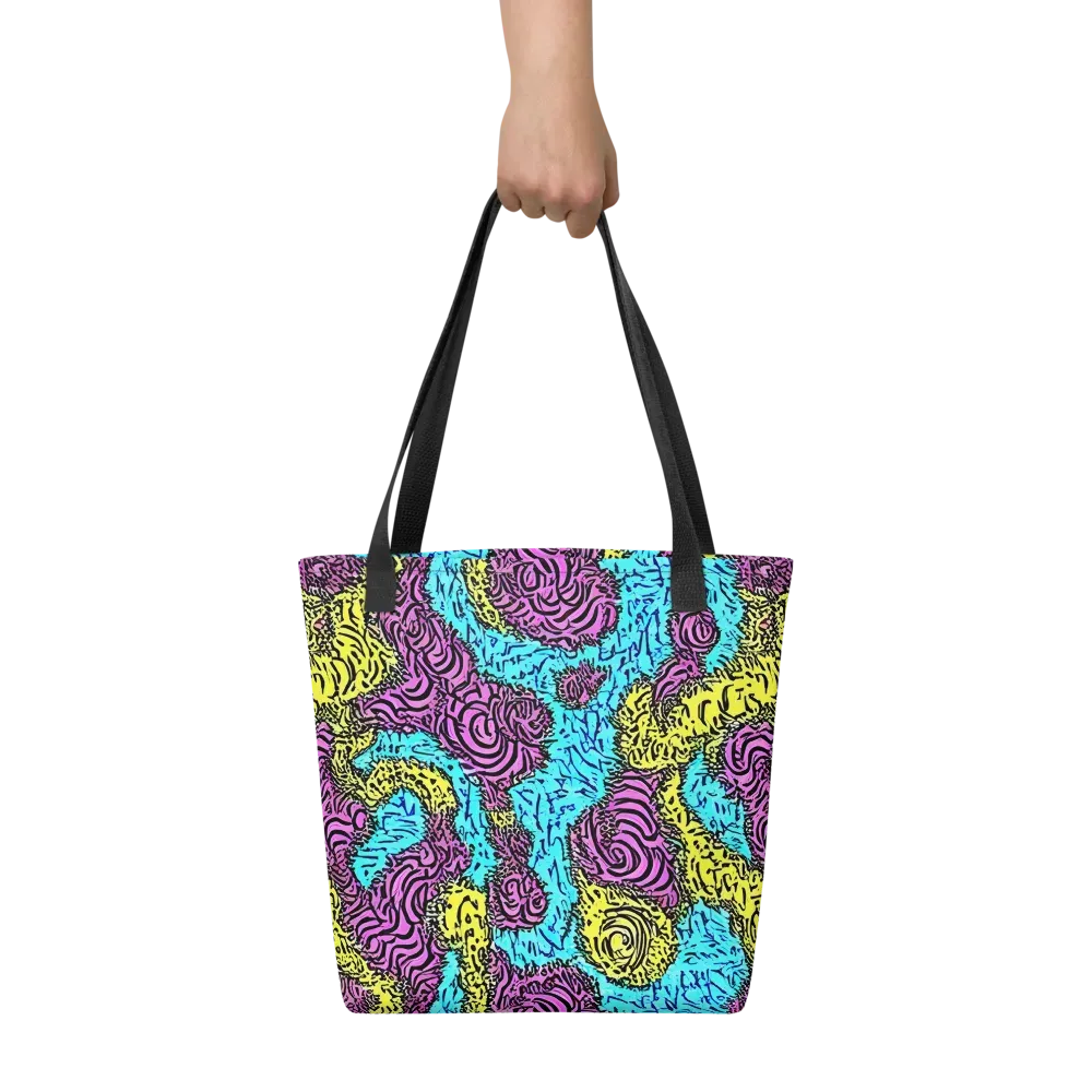 Electric Bloom Maze on Tote Bag — Front