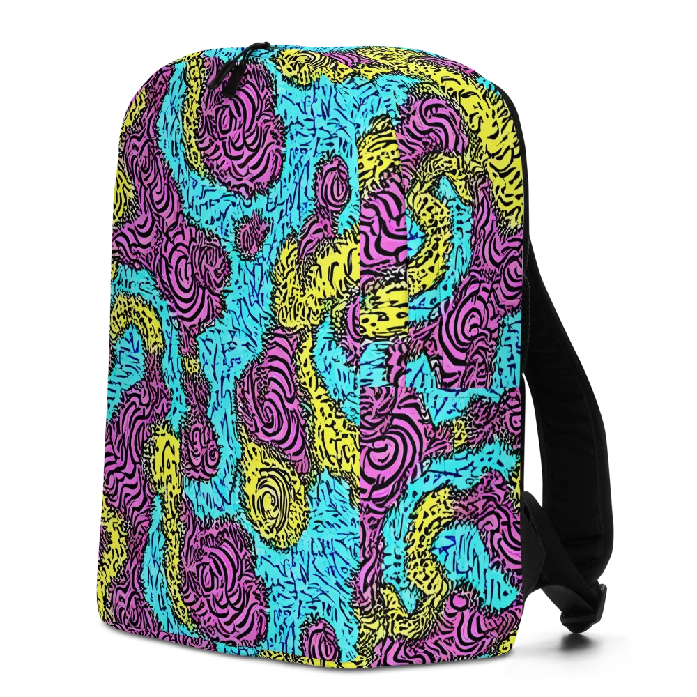 Electric Bloom Maze on Minimalist Backpack — Left