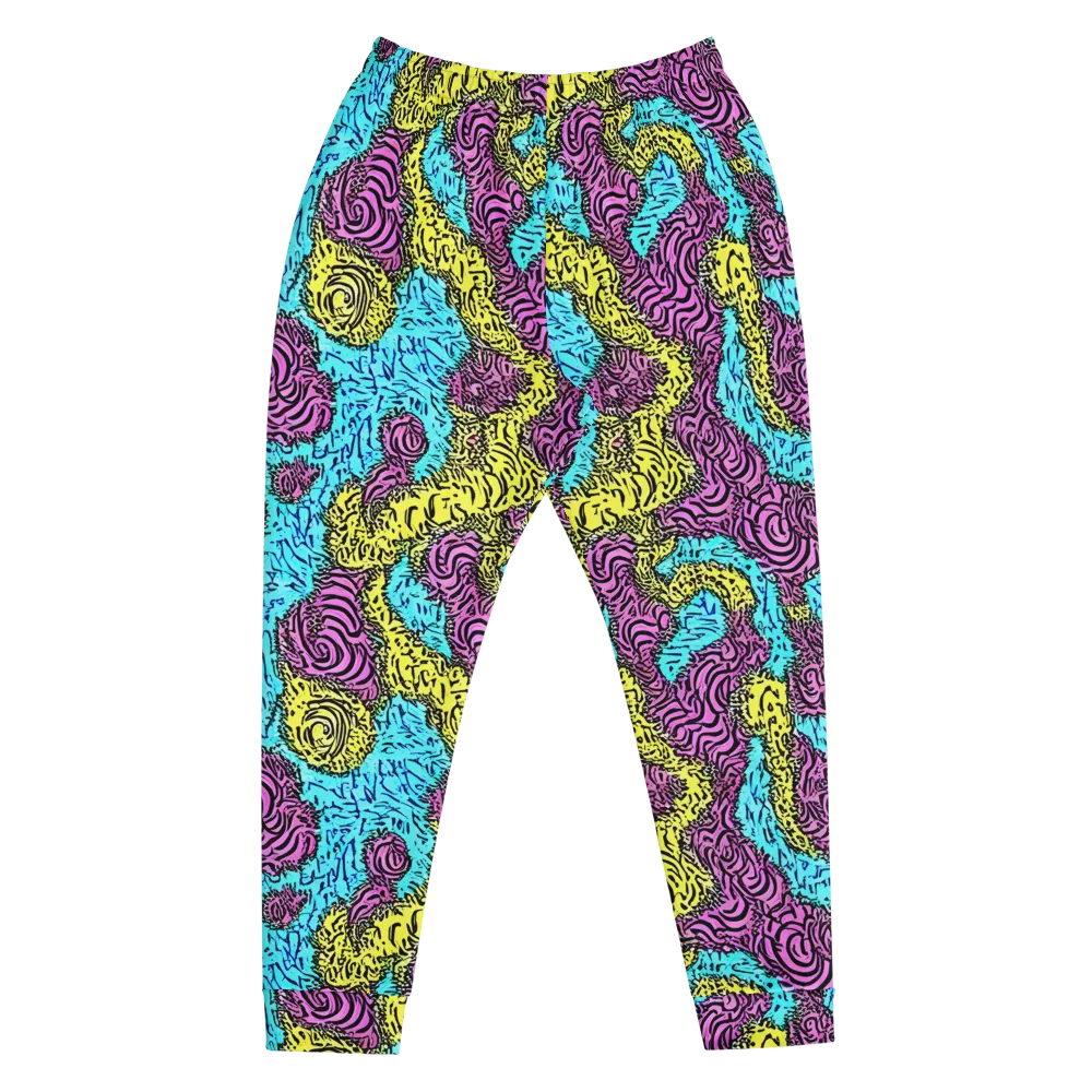Electric Bloom Maze on Men's Joggers — Front