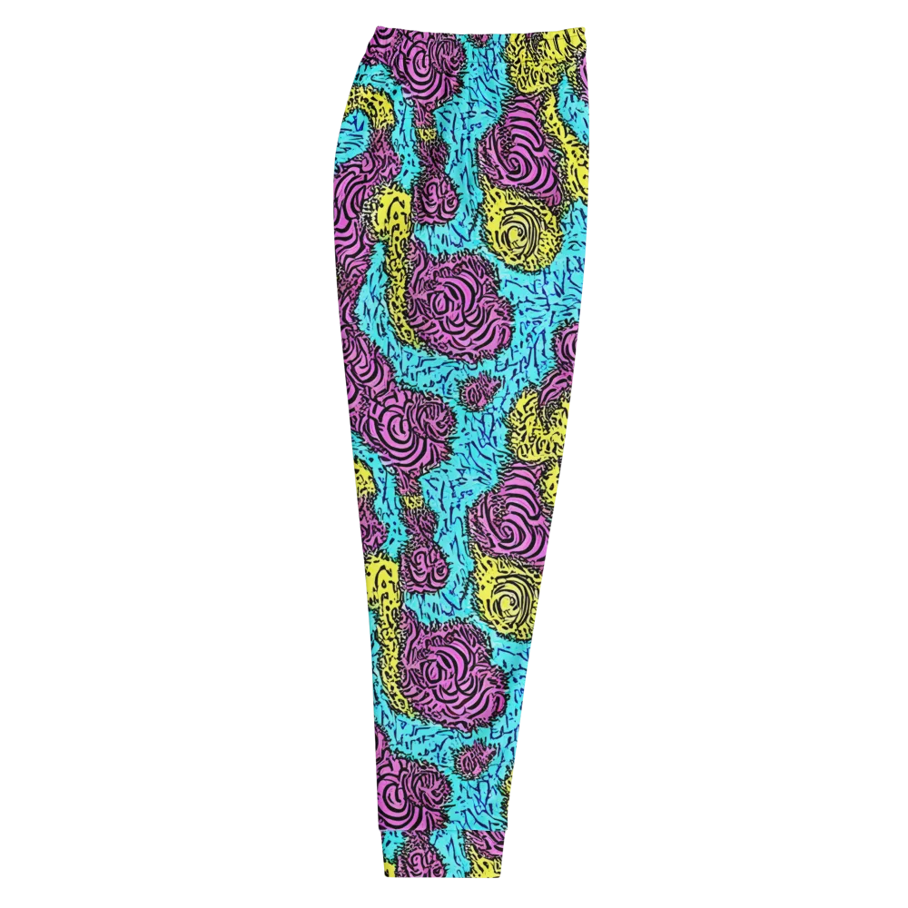Electric Bloom Maze on Men's Joggers — Right