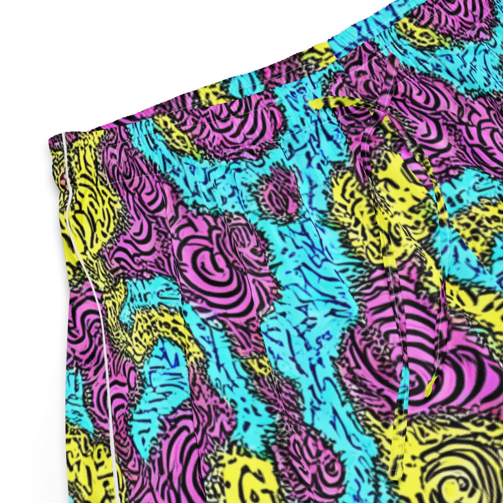 Electric Bloom Maze on Women's Pajama Shorts — Product details