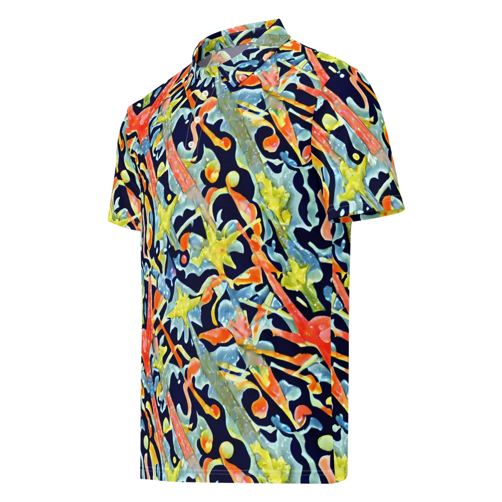 Prismatic Reef on Men's Slim Fit Polo Shirt — Left Front