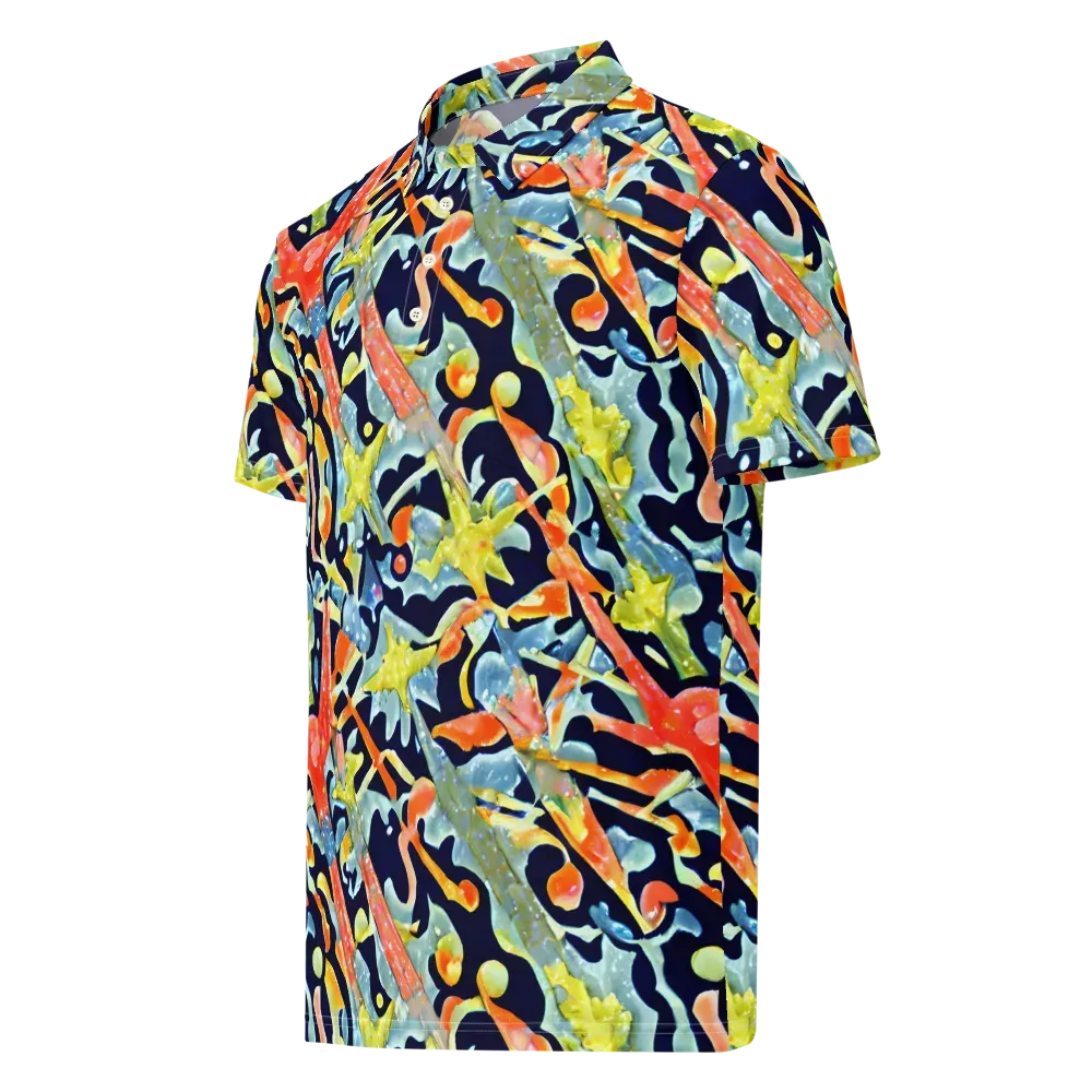 Prismatic Reef on Men's Slim Fit Polo Shirt — Left Front