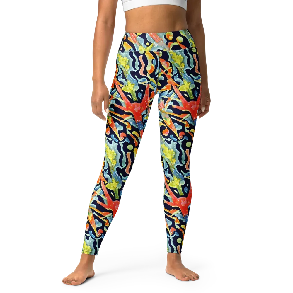 Prismatic Reef on Yoga Leggings — Front