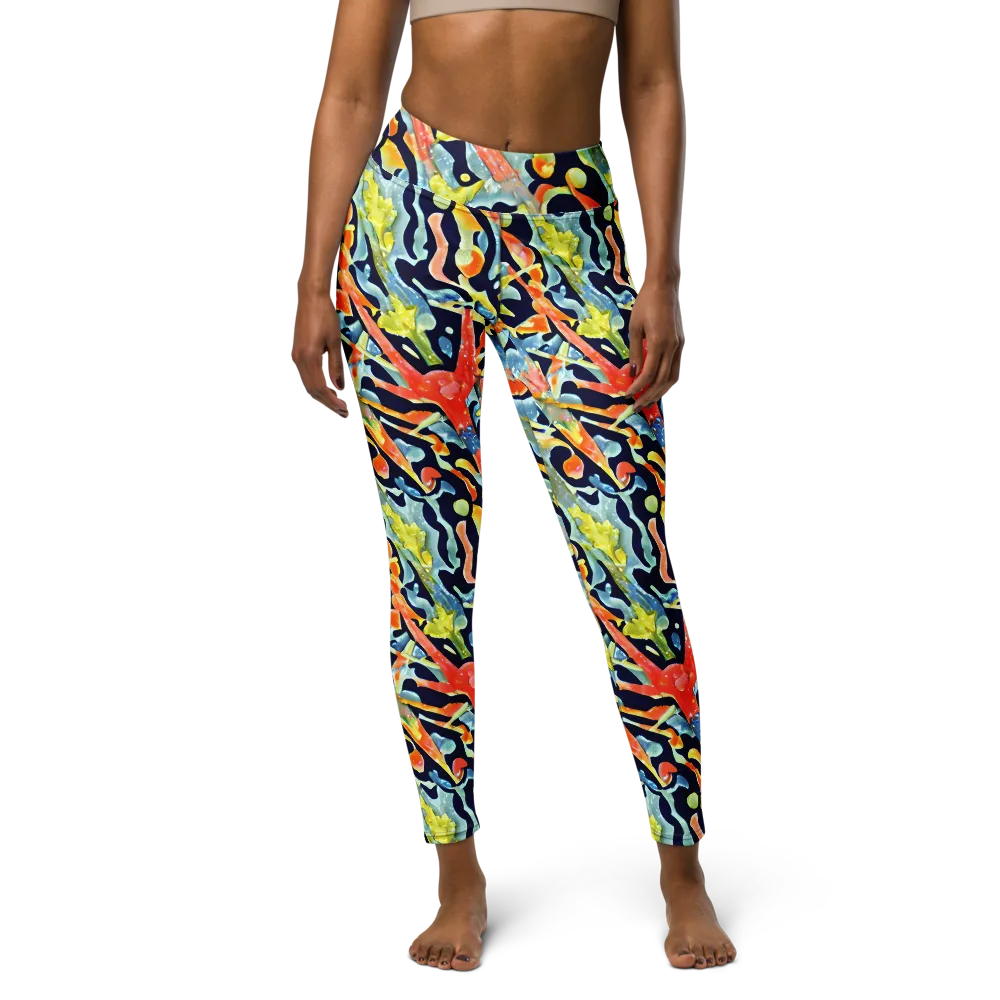 Prismatic Reef on Yoga Leggings — Front