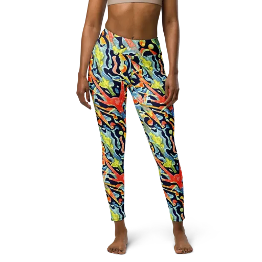 Prismatic Reef on a Yoga Leggings
