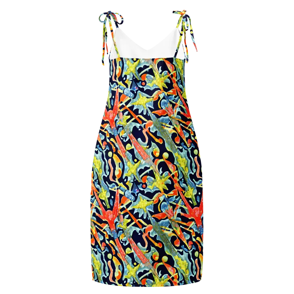 Prismatic Reef on Slip Dress — Back