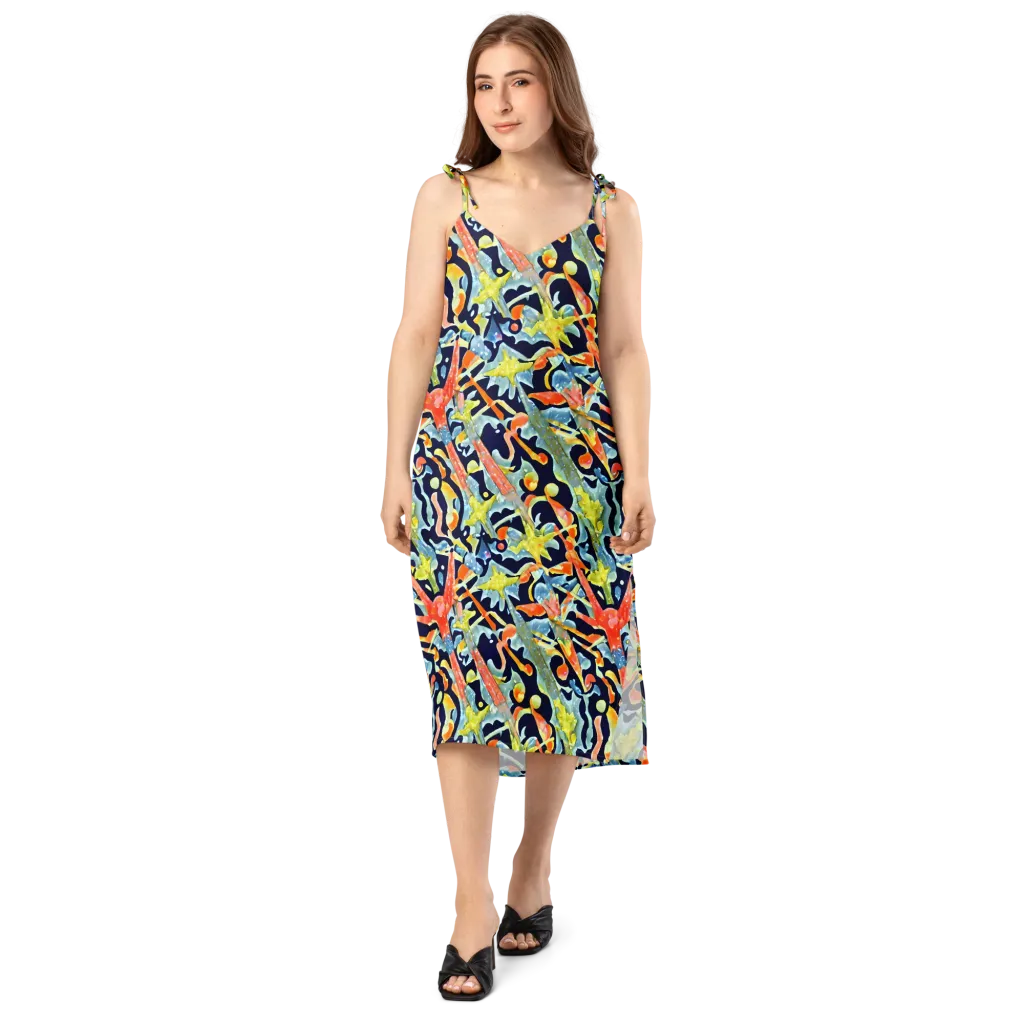 Prismatic Reef on Slip Dress — Front