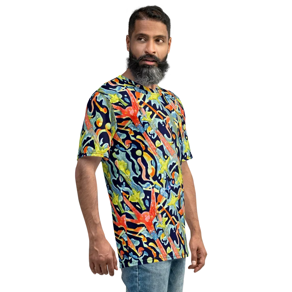 Prismatic Reef on Men's Crew Neck T-Shirt — Right