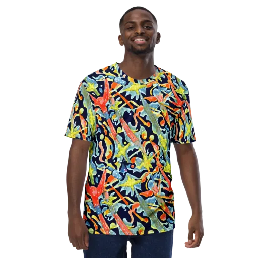 Prismatic Reef on a Men's Crew Neck T-Shirt