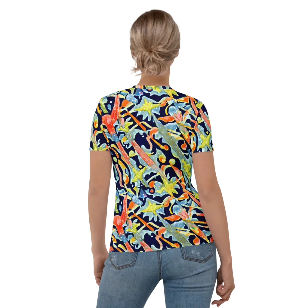 Prismatic Reef on Women's Crew Neck T-Shirt — Back
