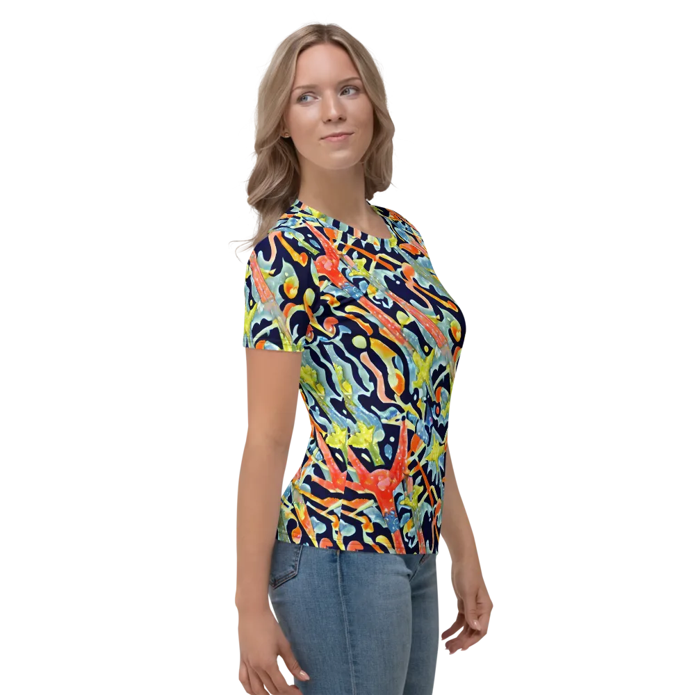 Prismatic Reef on Women's Crew Neck T-Shirt — Right