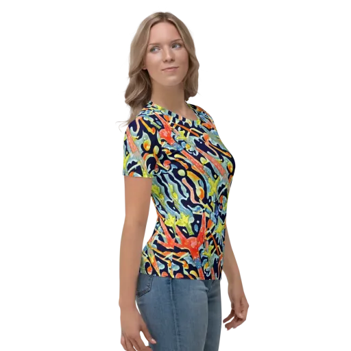 Prismatic Reef on a Women's Crew Neck T-Shirt