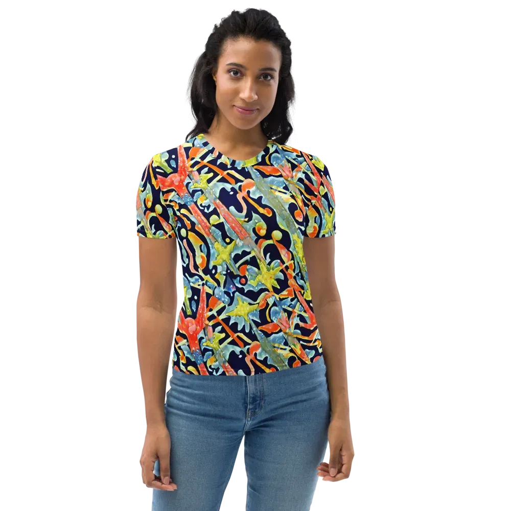 Prismatic Reef on Women's Crew Neck T-Shirt — Front
