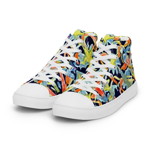 Prismatic Reef on a Women's High Top Canvas Shoes