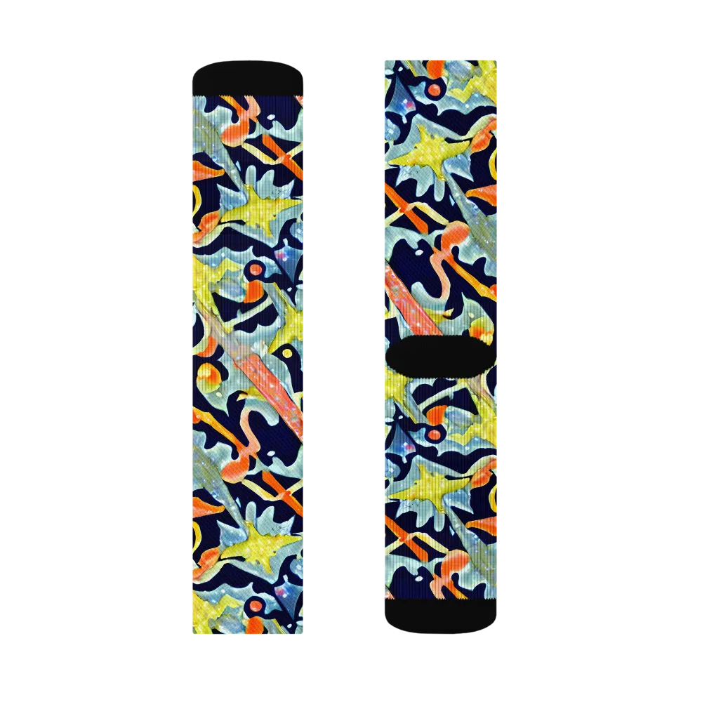 Prismatic Reef on Socks — Left Sock