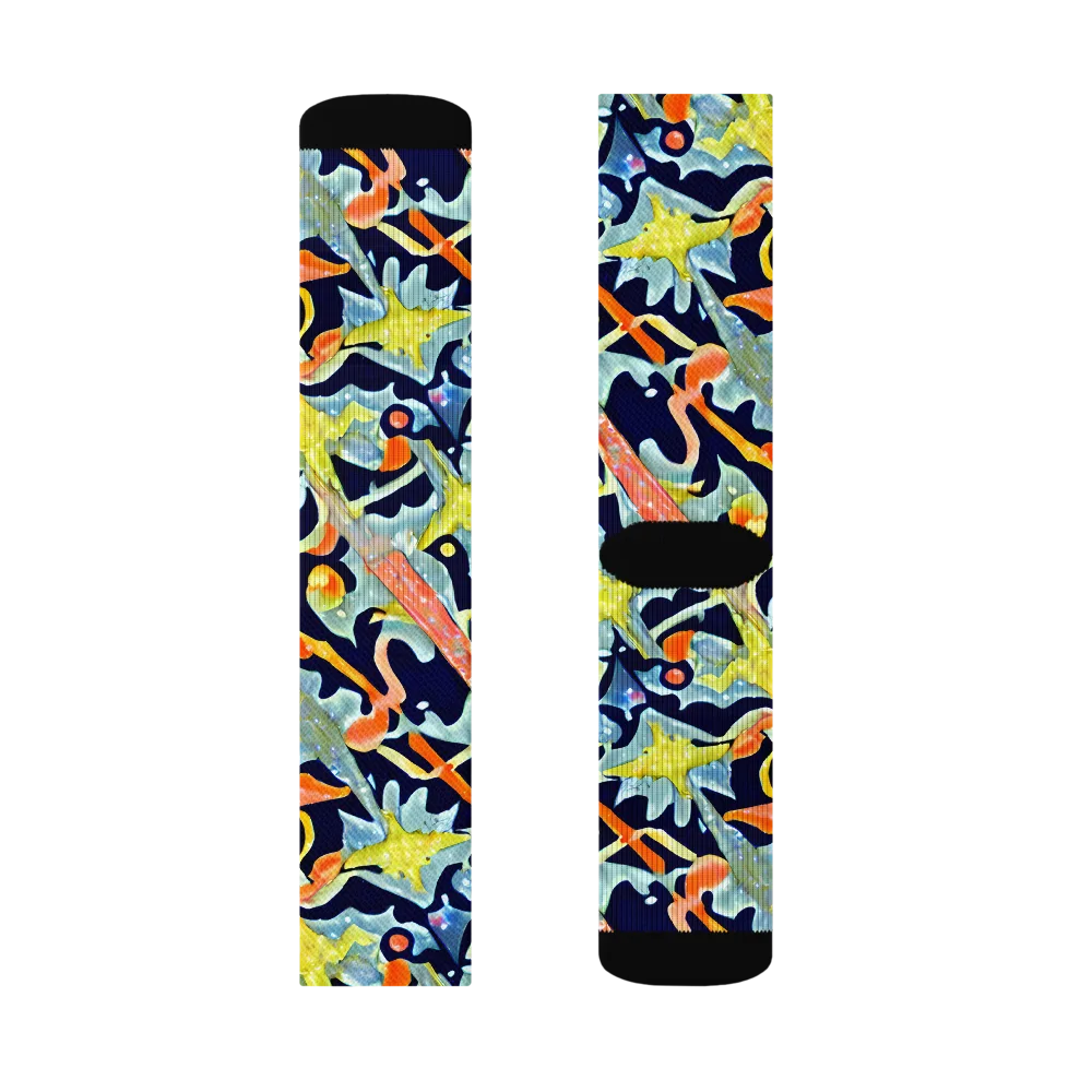 Prismatic Reef on Socks — Right Sock