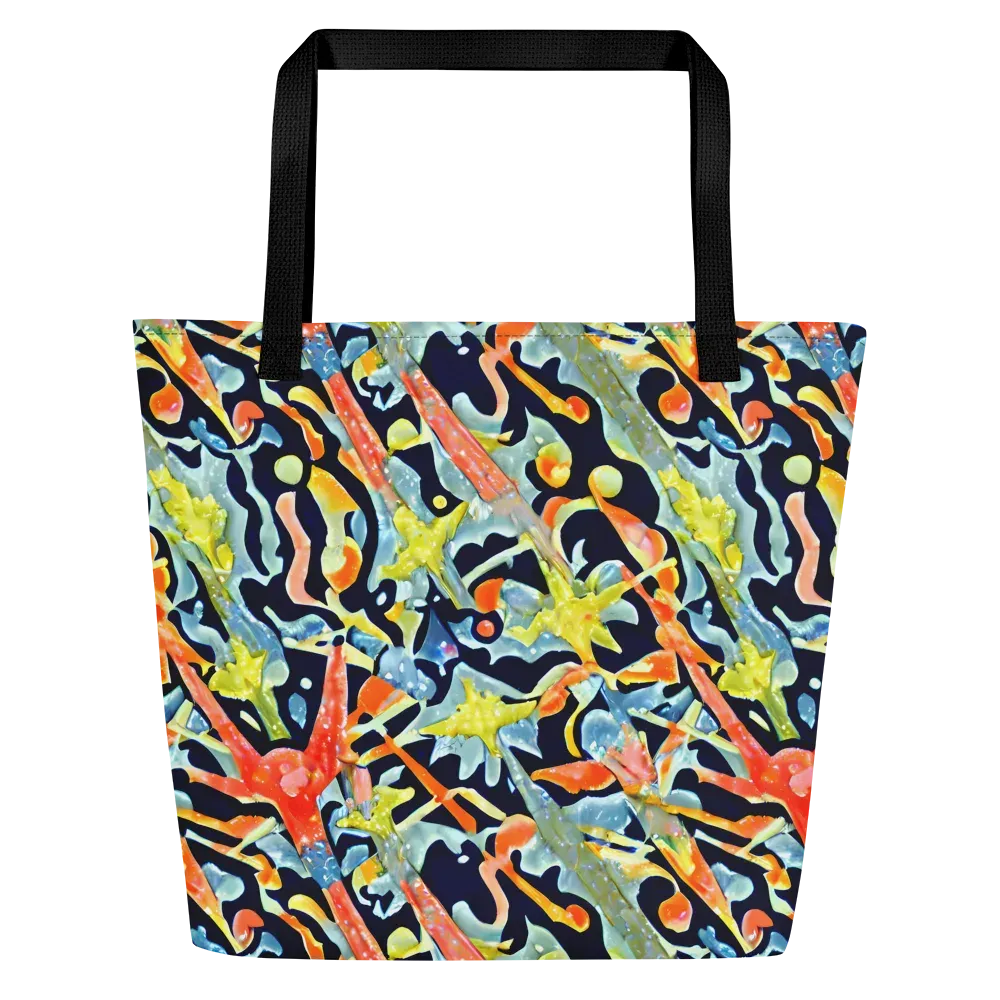 Prismatic Reef on Large Tote Bag W/ Pocket — Front