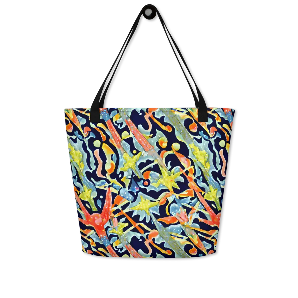 Prismatic Reef on Large Tote Bag W/ Pocket — Front
