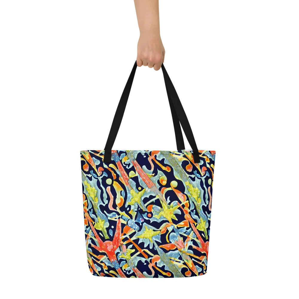 Prismatic Reef on Large Tote Bag W/ Pocket — Front