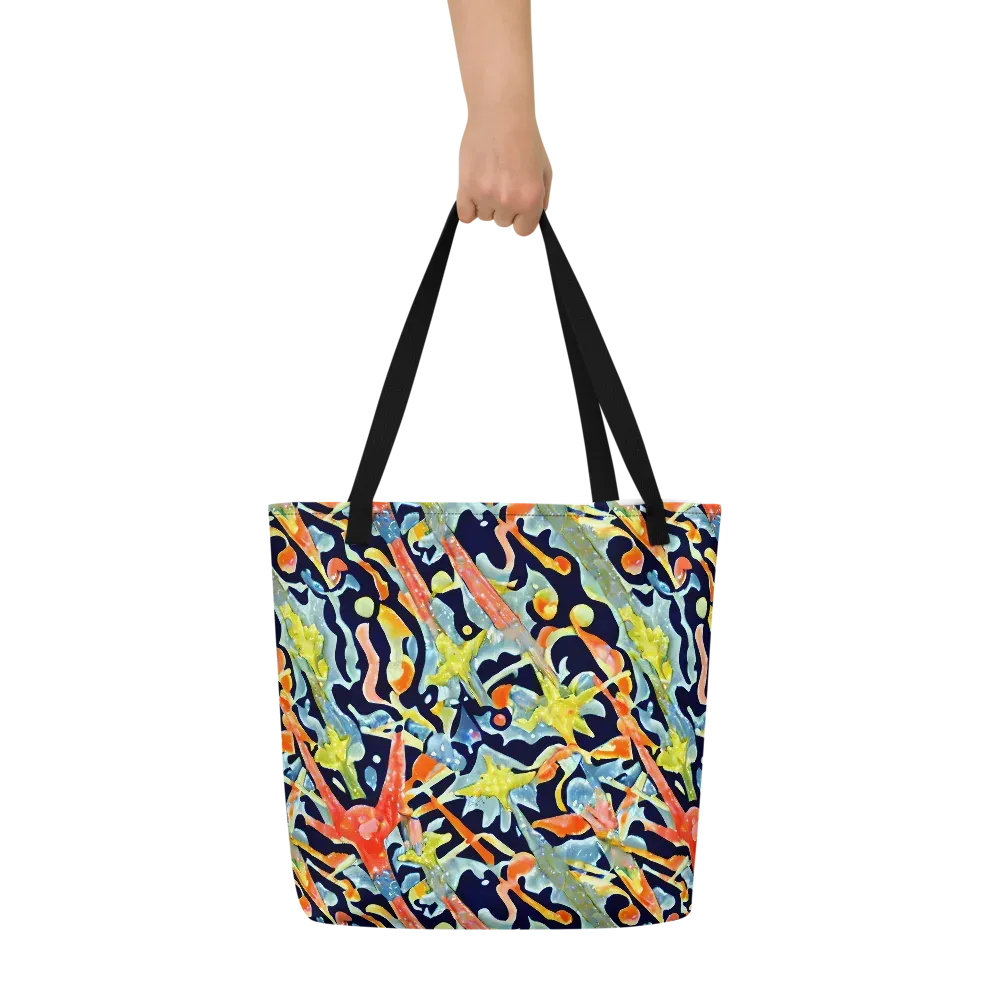 Prismatic Reef on Large Tote Bag W/ Pocket — Front