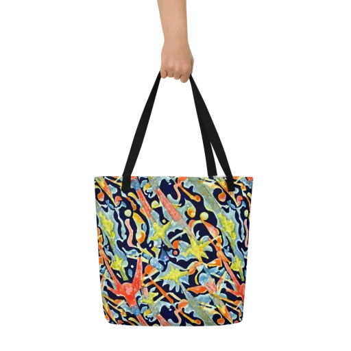 Prismatic Reef on a Large Tote Bag W/ Pocket