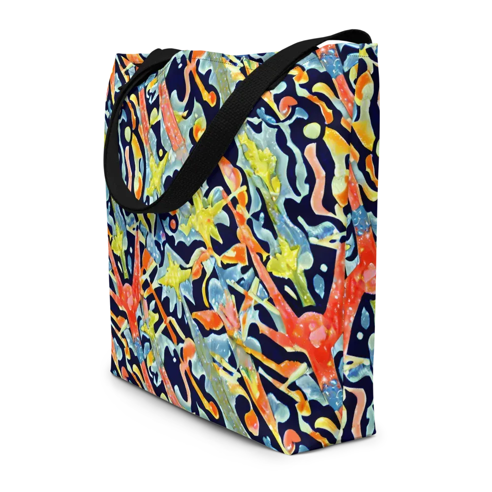 Prismatic Reef on Large Tote Bag W/ Pocket — Front