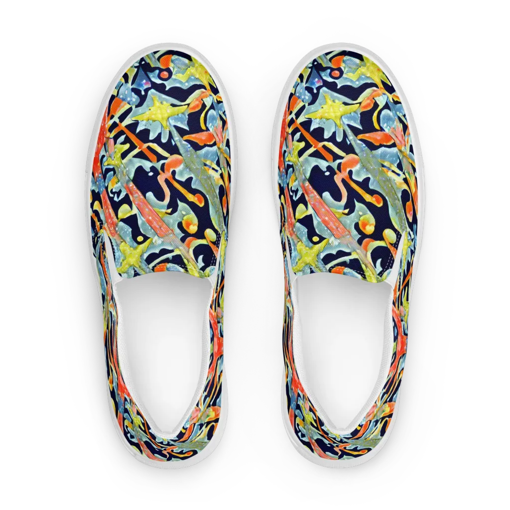 Prismatic Reef on Women's Slip-On Canvas Shoes — Front