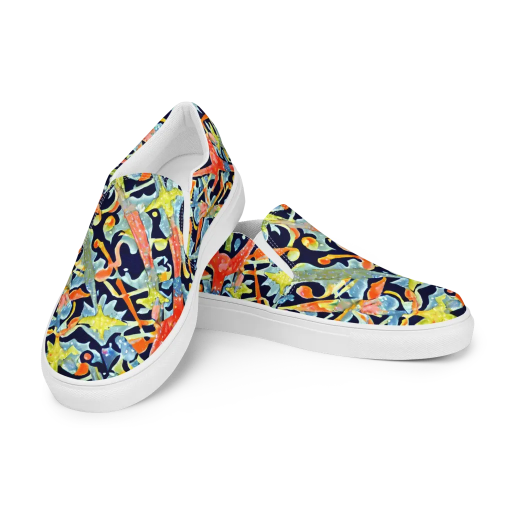 Prismatic Reef on Women's Slip-On Canvas Shoes — Left Front