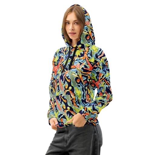 Prismatic Reef on a Cotton Hoodie