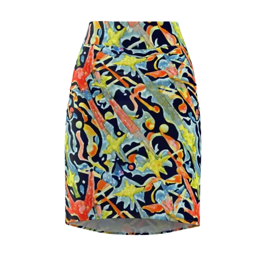 Prismatic Reef on a Pencil Skirt