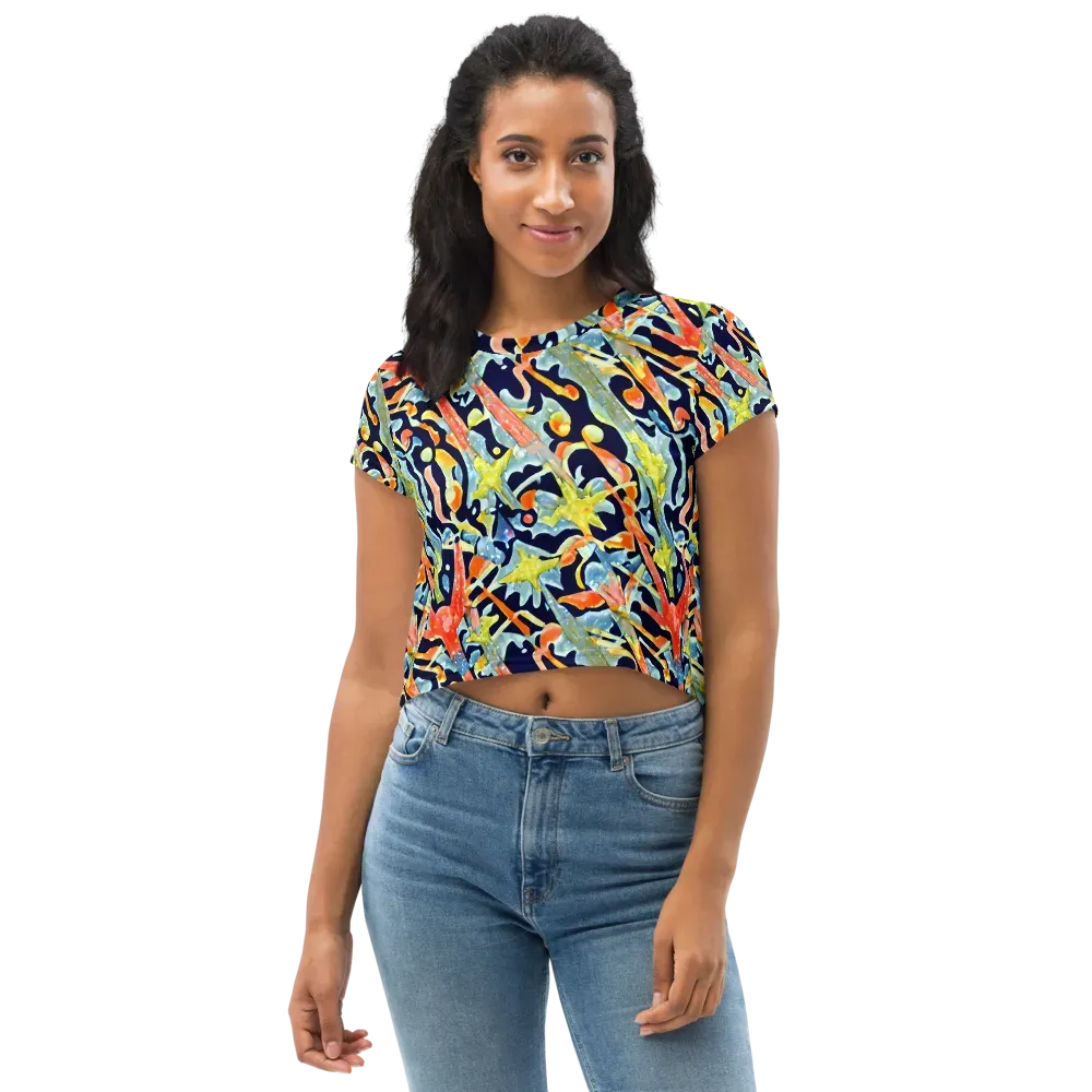 Prismatic Reef on Crop Tee — Front