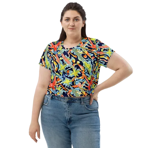 Prismatic Reef on a Crop Tee