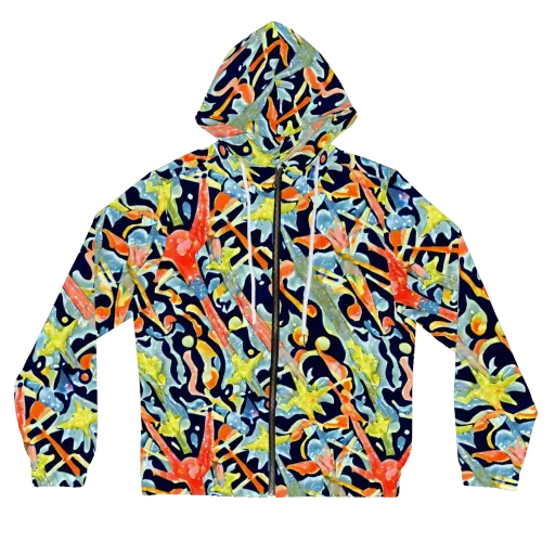Prismatic Reef on a Women's Full-Zip Hoodie
