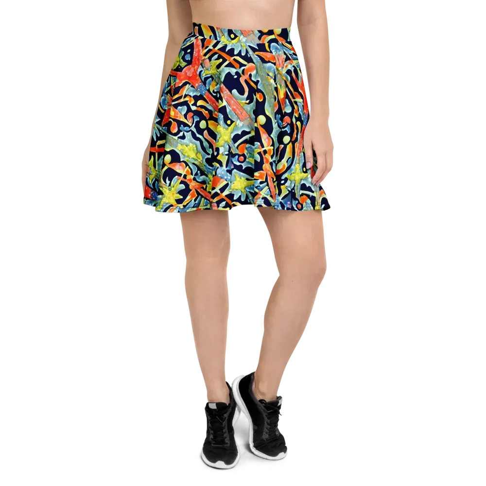 Prismatic Reef on Skater Skirt — Front