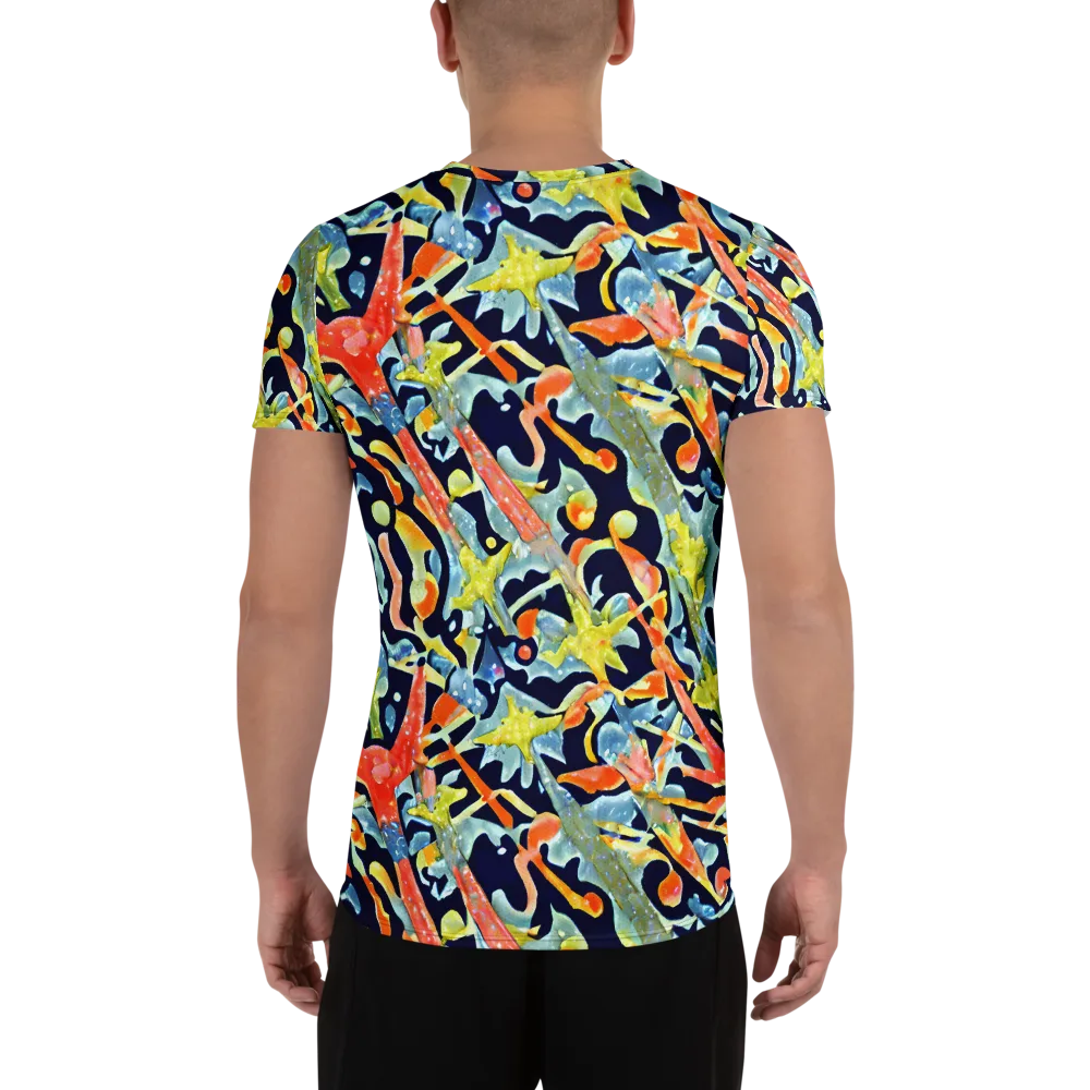 Prismatic Reef on Men's Athletic T-Shirt — Back