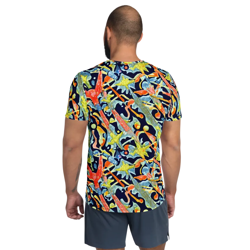 Prismatic Reef on Men's Athletic T-Shirt — Back