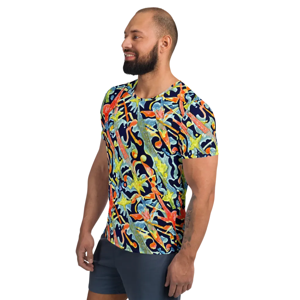 Prismatic Reef on Men's Athletic T-Shirt — Left